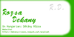 rozsa dekany business card